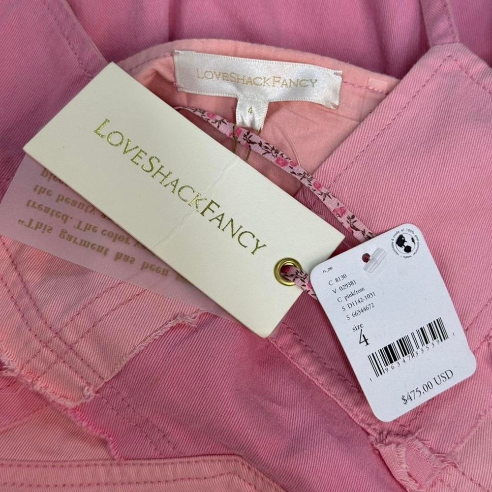 Nwt Loveshackfancy Pink Patchwork Mini Dress - image 5